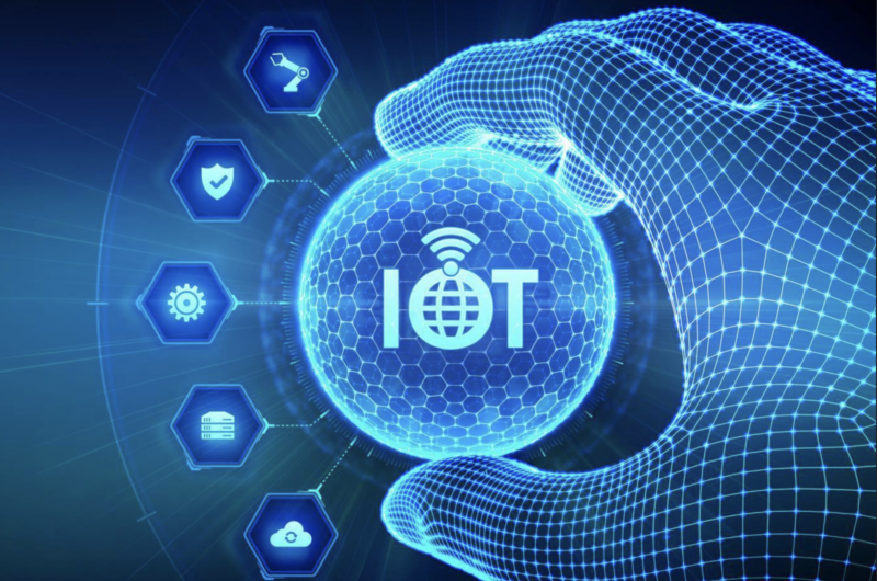 Hand With IoT Logo